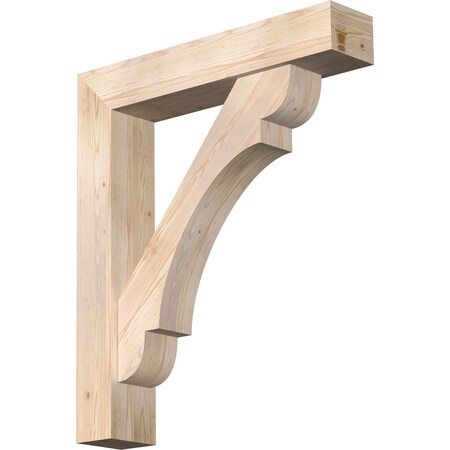 Olympic Block Smooth Bracket W/ Offset Brace, Douglas Fir, 7 1/2W X 38D X 44H